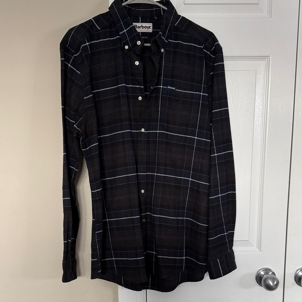 Barbour Men's Dark Checkered Shirt